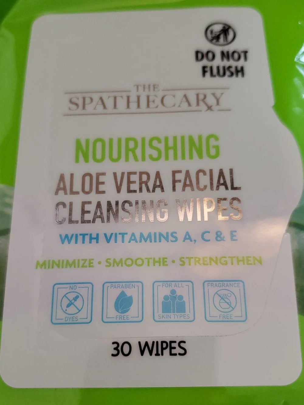 The Spathecary Aloe Vera Facial Cleansing Wipes NWOT